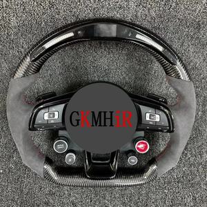 Volant en Fibre de Carbone Cuir et Daim pour <span class=keywords><strong>Volkswagen</strong></span> <span class=keywords><strong>Golf</strong></span> 7 7.5 GTI GTD <span class=keywords><strong>GTE</strong></span> R 2013-2020 Polo GTI Tiguan Passat DSG - Product Image 3