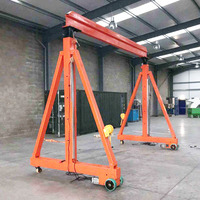 Mini-grue portique mobile et portable avec palan à chaîne manuel pour espaces restreints