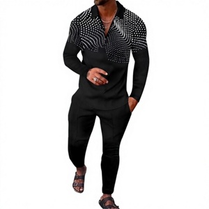 2022 New Men <b>Plus</b> <b>Size</b> Breathable Lightweight Winter Two Piece <b>Sets</b> Custom Logo <b>Jogger</b> Casual Gym Sport Wear Elastic Waist 2026 - Product Image 3