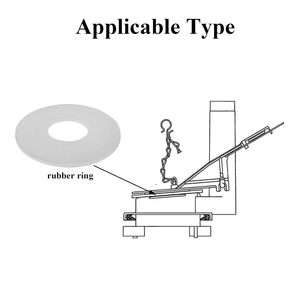 Joint d'étanchéité en silicone pour toilettes, bague d'étanchéité, clapet et joint torique de remplacement, compatible avec la vanne de chasse THU128 de 3,54 pouces à économie d'eau, garantie 1 an - Product Image 2