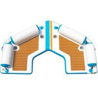 Plateforme flottante gonflable pour 6 personnes en PVC Drop Stitch OEM ODM, avec couverture magique