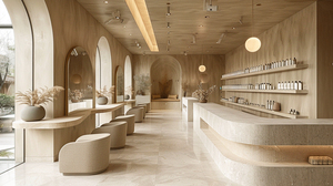 Luxury Hair Salon Interior Design Spa Beauty Salon Furniture Professional Barbershop Furniture for mall - Product Image 6