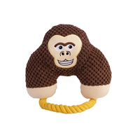 Nouveau jouet à tirer pour chien en velours durable Gorilla, style dessin animé, jouet en peluche interactif pour chiens de taille moyenne à grande, caractéristique durable