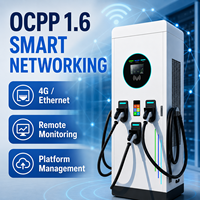 Station de recharge rapide DC au sol 120 180 240 kW OCPP 1.6 à trois pistolets CCS2 1000V IP55 pour parkings publics et flottes