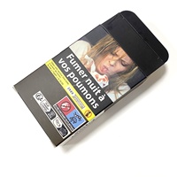 Boîtes personnalisées en papier couché brillant ou mat pour emballage de cigarettes, type tuck-in, couleur au choix