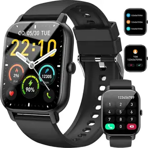 Reloj inteligente (responder/hacer llamadas) 1,85 "Smartwatch para mujeres IP68 resistente al agua 100 + modos deportivos Fitness Activity Tracker Heart Rate S