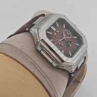 Montre de luxe pour homme avec cadran lumineux carré, boîtier en acier inoxydable, multifonction, étanche, mécanique, pour hommes d'affaires