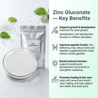 Additifs alimentaires Gluconate de zinc en poudre Meilleur prix Fournisseur de matières premières alimentaires Qualité alimentaire