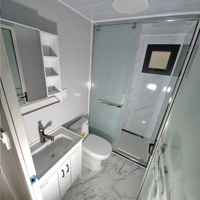Casa Contenedor Expandible de 20 pies, 2 Dormitorios, Casa Contenedor Prefabricada Expandible de 20 pies, Casas Prefabricadas Móviles de Lujo, Personalizables