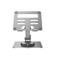Support portatif d'ordinateur portable d'alliage d'aluminium support d'ordinateur portable d'accessoires de PC de transport facile avec le réglage d'angle pour l'application de bureau