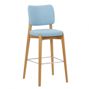 Roble moderno redondo de cuero de madera taburete de <span class=keywords><strong>bar</strong></span> con patas de madera - Product Image 1