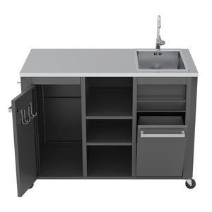 Gabinetes e Islas de Cocina de Acero Inoxidable Duraderos de Diseño Moderno Para Exteriores - Product Image 1