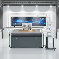 Máquinas de corte CNC digitales de cama plana con alimentación automática para vinilos, pegatinas, patrones de prendas y troqueles de dibujo