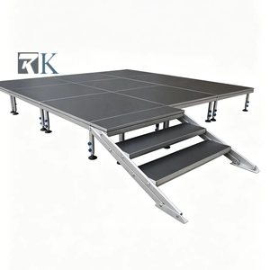 Plateforme de scène à charge lourde, en aluminium, modulaire, avec pieds réglables, installation rapide, montage facile, pour concerts en extérieur - Product Image 1