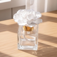 Diffuseur de parfum d'ambiance en céramique artisanale de luxe, parfumée, en forme de fleur de porcelaine, pour huiles essentielles