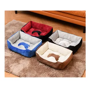 Rectangle pet bed |Comfortable soft dog bed |Cat bed |Pet Cushion with Non-Slip Bottom