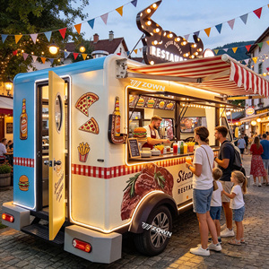 Chariot de restauration mobile sur mesure en acier inoxydable, remorque alimentaire pour café, glaces, snacks, application commerciale extérieure - Product Image 1