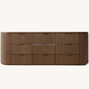 Tủ quần áo Minyu 2025 kiểu Pháp làm từ gỗ sồi nguyên khối 9 ngăn, nội thất phòng ngủ sang trọng dùng trong nhà - Product Image 2