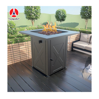 Table de foyer de patio d'usine chinoise, brûleur rectangulaire en acier inoxydable, foyer d'extérieur, gaz propane, table de foyer