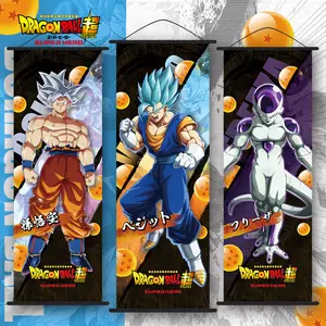 19styles 25*70cm DBZ Print Wall Poster Scroll Vegeta Son Goku Hanging Pictures