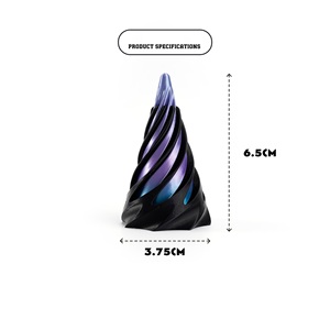 Juguete Antiestrés en Forma de Cono Espiral Impreso en 3D, Pirámide Helicoidal Imposible, Spinner Colorido para Aliviar el Estrés y Decorar el Escritorio - Product Image 2