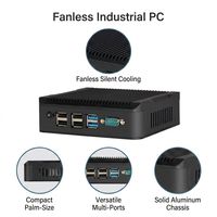 PC Industrial Sin Ventilador con CPU Intel N5095, Procesador Confiable con Doble Ethernet y Doble Puerto Serial, Mini PC Industrial de 16+512GB