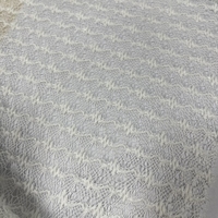 Textiles de conception personnalisée, motif de fourrure blanche, fil de polyester, tricot teint, tissu tricoté au crochet