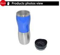 Couleurs de logo personnalisé Tasse de voyage 16oz en acier inoxydable 400ml tasse d'eau de café de sport en plein air thermique