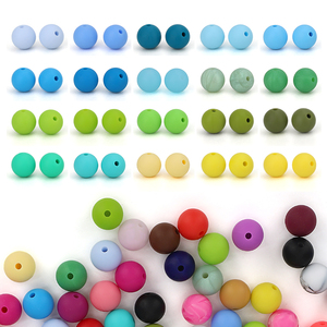 Perles en silicone hexagonales écologiques faites sur mesure (100 pièces) pour la fabrication de bijoux faits <span class=keywords><strong>maison</strong></span> et de jouets - Product Image 2