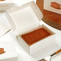Boîte d'emballage pour gâteau tiramisu avec couvercle, boîte à gâteau à étages, mousse au matcha, pâtisserie cuite, boîtes à emporter pour usage alimentaire