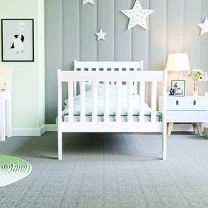 <span class=keywords><strong>Lit</strong></span> de traîneau simple 3 pieds Enfants <span class=keywords><strong>Junior</strong></span> Cadre en bois de pin massif <span class=keywords><strong>Blanc</strong></span> - Product Image 2