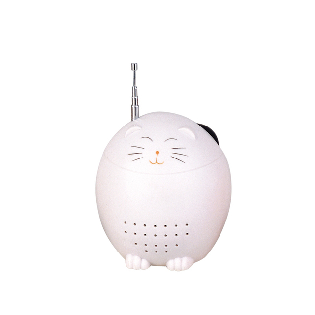 HOT Selling New Mini Cartoon Cat Pocket Portable Radio FM Single Band Promotional Radio