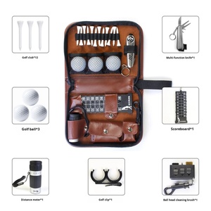 Golf Tool Bag Golf Accessories Leather Bag with Zipper Closure Convenient to Carry Multi-function Large Capacity Storage Stock - Product Image 3