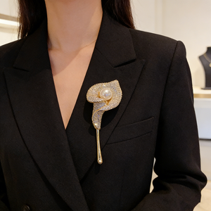 Golden Calla Lily Fashion <strong>Brooch</strong> for Women - Product Image 5