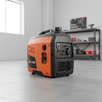 Stille 230V generator 98cc luchtgekoeld handstart elektrische start