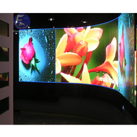 La curvado Color pantalla led 360 grados ángulo de visión ronda P3 P3.91 P4 P4.81 suave anillo pantalla Led