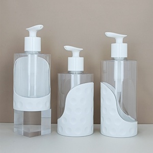 Custom 300ml 400ml 500ml Pet Plastic White Clear Cosmetic <b>Bottle</b> Shampoo <b>Bottle</b> With Lotion <b>Pump</b> - Product Image 5