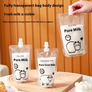 PE transparente 50ml 100ml 150ml 200ml 250ml 380Ml 500ml Bolsa de boquilla de soporte para bebidas Líquido Leche Jugo Diseño atractivo transparente - Product Image 6
