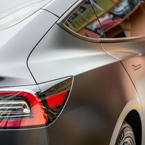 WRAPMASTER 1.52*17m Film <span class=keywords><strong>vinyle</strong></span> satiné métallisé noir pour voiture Autocollant de carrosserie en PVC avec fonction anti-rayures - Product Image 3