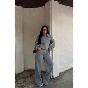 Conjunto de Chándal Cortavientos Transpirable con Detalles Rayados Ahumados, Estampado con Efecto Ácido, con Capucha, Tallas Grandes, para Maternidad, con Logo, para Invierno y Verano - Product Image 3