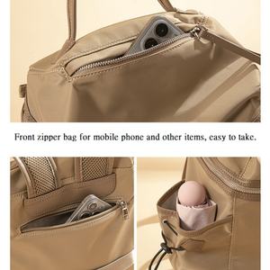 Factory Lightweight <b>Nylon</b> <b>Backpack</b> Zipper Multifunctional Large General Casual Crossbody Handbag Waterproof Portable Hip-Hop - Product Image 4