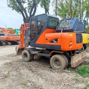 Excavatrice sur pneus hydraulique Doosan DX60W de 6 tonnes fabriquée en Corée du Sud avec moteur, pompe, roulement et moteur à vendre à Shanghai, Chine - Product Image 6