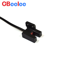 Sensor de proximidad fotoeléctrico GBeelee con ranura en U BL-GD-KE2, interruptor de límite de mesa de reflexión difusa infrarroja industrial NPN/PNP