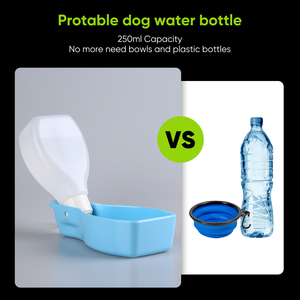 Botella de Agua Portátil para Perros, de Plástico, 250 ml de Capacidad, Diseño Moderno para Viajes al Aire Libre, Alimentación de Mascotas - Product Image 2