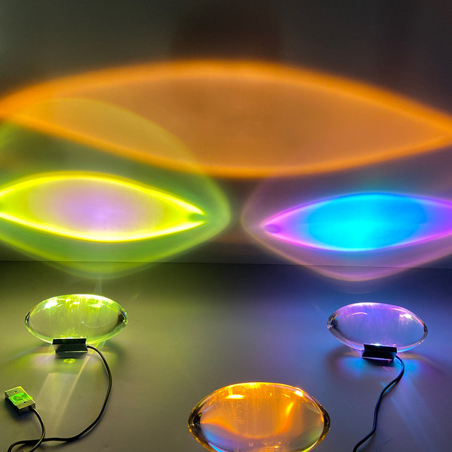 Creative Living Room Bedside Sky Eye Crystal Table Lamp Simple Decoration Sunset Projection Lamp Atmosphere Lighting