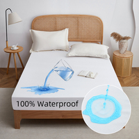 Drap-housse imperméable en tissu tricoté, doux et respirant, protège-matelas avec élastique tout autour, housse de lit