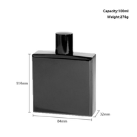Bouteilles de parfum en verre carrées vides de luxe haut de gamme d'une capacité de 100ml avec pulvérisateur à pompe étanche directement de l'usine-pour diffuseur