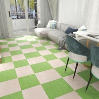 Tapis de sol en plastique de luxe peler et coller les carreaux de tapis autocollant lavable réutilisable auto-adhésif épaissi Polyester tapis