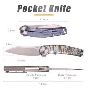 Coltello all'ingrosso di nuovo Design M390 coltello pieghevole tascabile in acciaio EDC coltelli da frutta affilati con manico in lega di titanio TC4 - Product Image 3