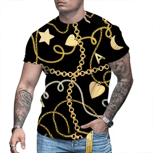 T-Shirt a maniche corte da uomo Casual girocollo con stampa moda estiva